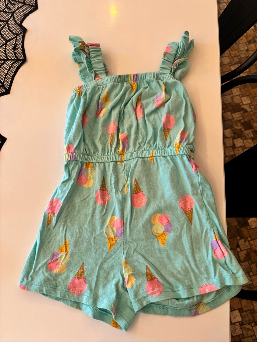 Toddler girls ice cream romper 4t